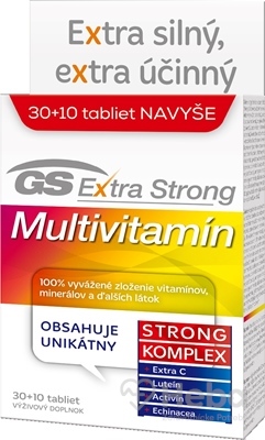 GS Extra Strong Multivitamín  40 tabliet (30+10 zadarmo)