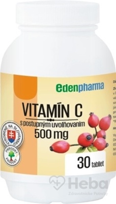 EDENPharma Vitamín C 500 mg  30 tabliet s postupným uvoľňovaním