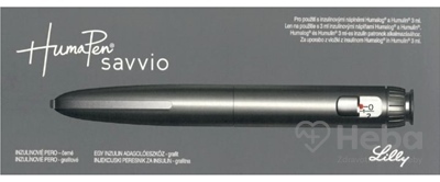 HumaPen Savvio, inzulínové pero  grafitové, aplikátor inzulínu pre 3 ml náplne, 1x1 ks