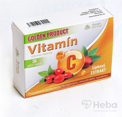 Golden Product Vitamín C 500 mg + šípkový extrakt  36 kapsúl