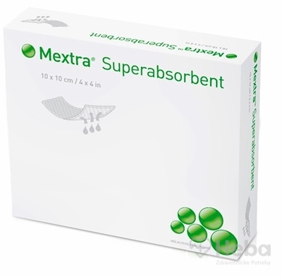 Mextra Superabsorbent 10x10 cm  superabsorbujúci obväz 1x10 ks