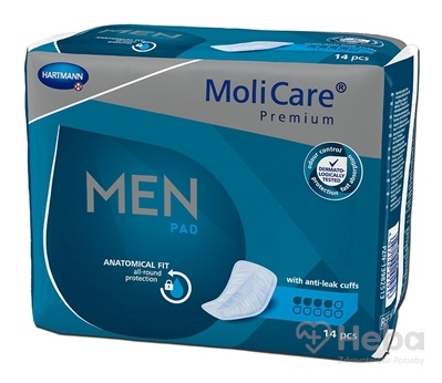MoliCare Premium MEN PAD 4 kvapky  inkontinenčné vložky pre mužov 1x14 ks