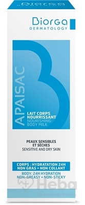 Apaisac BIORGA Vyživujúce telové mlieko  modrá rada (Nourishing Body Milk) 1x200 ml