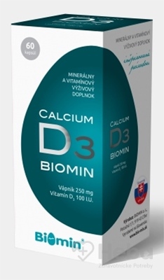 Biomin Calcium s vitamínom D3  60 kapsúl
