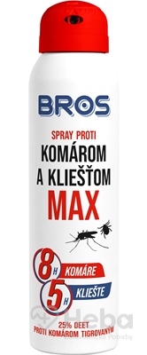 BROS spray proti komárom a kliešťom MAX  1x90 ml
