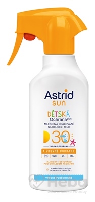 Astrid Sun detské mlieko na opaľovanie SPF30  200 ml opaľovacie mlieko v spreji