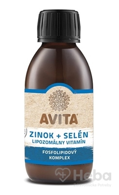 Avita Zinok + Selén Lipozomálny Vitamín  200 ml roztok (fosfolipidový komplex)