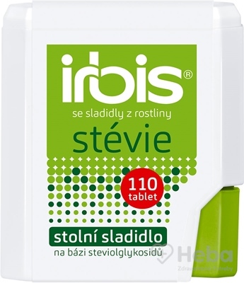 irbis stévia (inovácia 2019)  tbl (stolové sladidlo na báze glykozidov steviolu) 1x110 ks