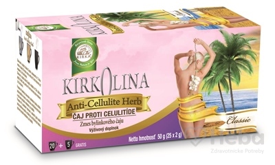 KIRKOLINA Classic Anti-cellulite Herb  bylinná zmes v nálevových vreckách 25x2g (50 g)