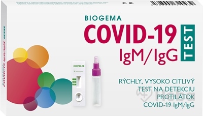 BIOGEMA COVID-19 IgM/IgG TEST  rýchly test na detekciu protilátok 1x1 ks