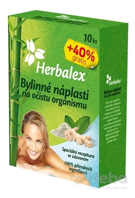 Herbalex Bylinné náplasti na očistu organizmu  10 ks + 40% gratis (14 ks)