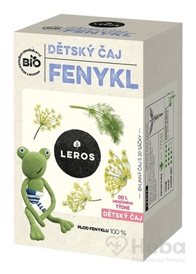 Leros bio Detský čaj Fenikel  nálevové vrecká (od 1+ týždňa) (inov. 2021) 20x1,5 g (30 g)