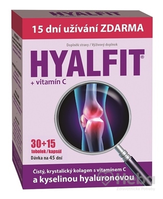 Hyalfit + Vitamín C  45 kapsúl (30+15 zadarmo)