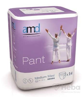 amd Pant Maxi Medium  plienkové nohavičky navliekacie, obvod bokov 70 - 120 cm, nasiakavosť 2150 ml, 1x14 ks