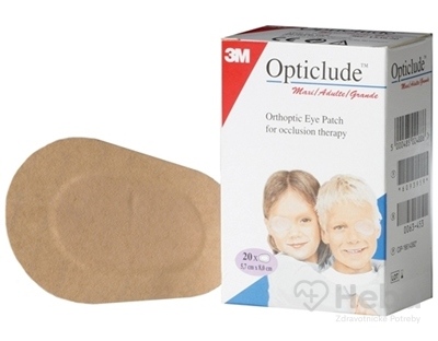 3M Opticlude Standard Maxi Očná náplasť [SelP]  5,7x8 cm, ortoptická, na liečbu strabizmu 1x20 ks