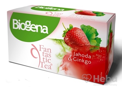 Biogena Fantastic Tea Jahoda & Ginkgo  bylinný čaj (inov.2019) 20x2 g (40 g)