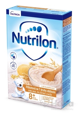 Nutrilon obilno-mliečna kaša piškótová  so 7 druhmi obilnín (od ukonč. 8. mesiaca), 1x225 g