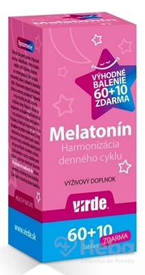 VIRDE Melatonín 5 mg  60 + 10 tabliet