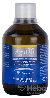 Pharma Activ Koloidné striebro Ag100  hustota 40ppm, 1x300 ml