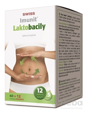 Swiss Imunit Laktobacily  72 kapsúl (60+12 zadarmo)