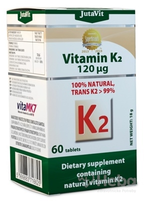 JutaVit Vitamín K2 prírodný 120 µg  tbl 1x60 ks
