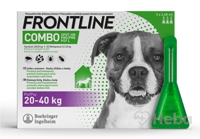 FRONTLINE Combo Spot-On pre psy L (20-40 kg)  3x2,68 ml pipeta