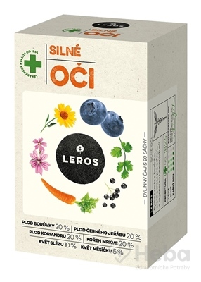 Leros Silné oči Čučoriedka & Nechtík  bylinný čaj, nálevové vrecúška 20x1,5 g (30 g)