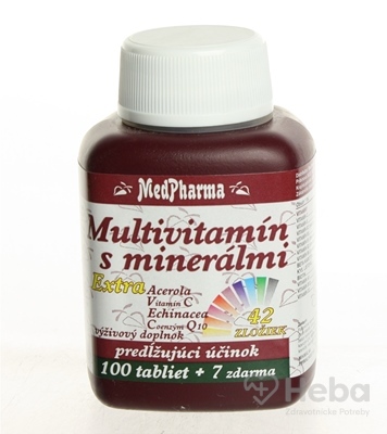 MedPharma Multivitamín s minerálmi Extra  107 tabliet (100+7 zadarmo)