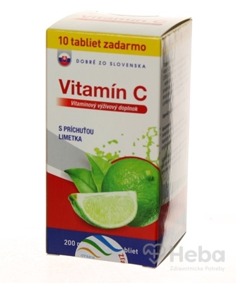 Dobré zo Slovenska Vitamín C 200 mg  70 tabliet limetka (60+10 zadarmo)