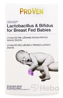 Pro-Ven Lactobacillus & Bifidus  plv for Breast Fed Babies (30 dávok) 1x6 g