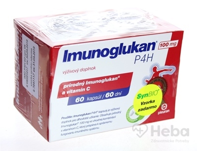 Imunoglukan P4H 100 mg + Imunoglukan P4H SynBIO vzorka zadarmo  60 kapsúl Imunoglukan P4H + 10 kapsúl SynBIO