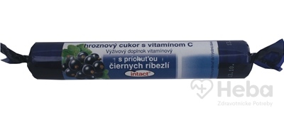 INTACT HROZNOVÝ CUKOR s vitamínom C  s príchuťou čiernych ríbezlí (pastilky v rolke) 1x40g