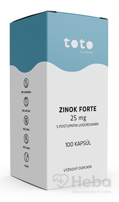 TOTO Zinok Forte 25 mg  100 kapsúl s postupným uvoľňovaním