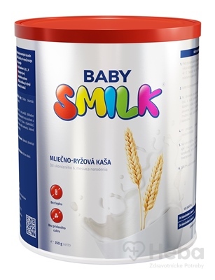 BABYSMILK mliečno - ryžová kaša  v prášku (od ukonč. 6. mesiaca) 1x350 g