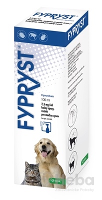 FYPRYST 2,5 mg/ml  kožný sprej - roztok pre mačky a psov 1x100 ml