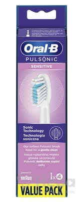 Oral B Náhradné hlavice Pulsonic Sensitive 4ks  náhradná hlavica pre elektrickú zubnú kefku 4ks