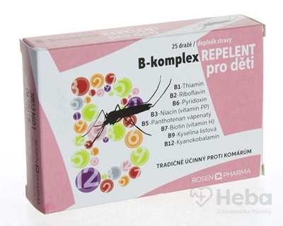 B - komplex REPELENT pre deti - RosenPharma  tbl (dražé) 1x25 ks