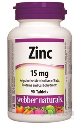 Webber Naturals Zinok 15 mg  90 tabliet