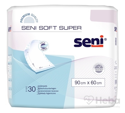 Seni SOFT SUPER  hygienické podložky, 90x60 cm, 1x30 ks