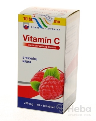 Dobré zo Slovenska Vitamín C 200 mg  70 tabliet malina (60+10 zadarmo)