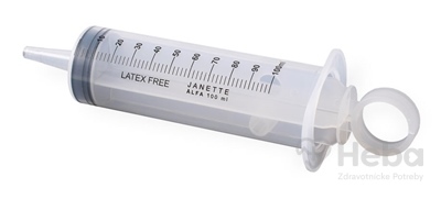 JANETTE ALFA sterilná výplachová striekačka  s odstupňovaním 100 ml, 1x1 ks