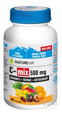 Swiss Naturevia C-mix 500 mg  30 cmúľacích pastiliek