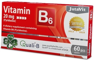 JutaVit Vitamín B6 20 mg  60 tabliet
