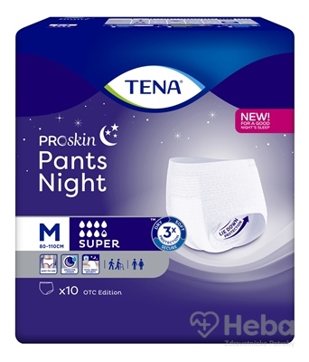 TENA Pants Night Super M  naťahovacie inkontinenčné nohavičky na noc 1x10 ks