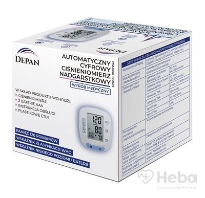 DEPAN Digitálny tlakomer model BP-2116  (01003041) automatický na zápästie 1x1 ks