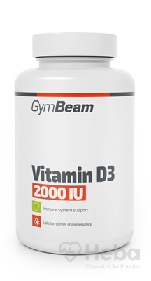 Vitamín D3 2000 IU - GymBeam shadow 120 kaps.