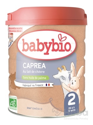 BABYBIO caprea 2 plnotučné kozie dojčenské bio mlieko (800 g)