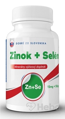 Dobré zo Slovenska Zinok 15 mg + Selén 50 mcg  40 tabliet (30+10 zadarmo)