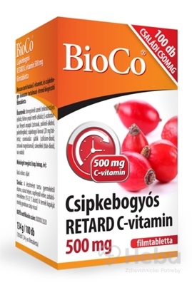 BioCo Vitamín C Retard 500 mg s plodom šípky  100 tabliet