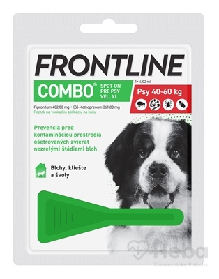 FRONTLINE Combo Spot-On pre psy XL (40-60 kg)  4,02 ml pipeta